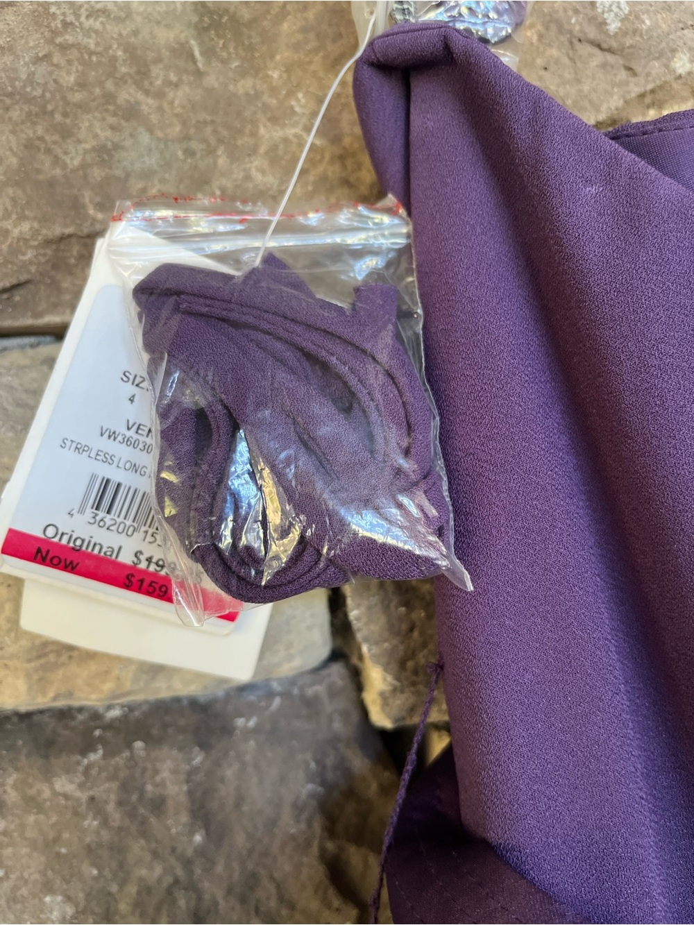 White by Vera Wang Amethyst Strapless Gown Size 4 NWT - Picture 5 of 13